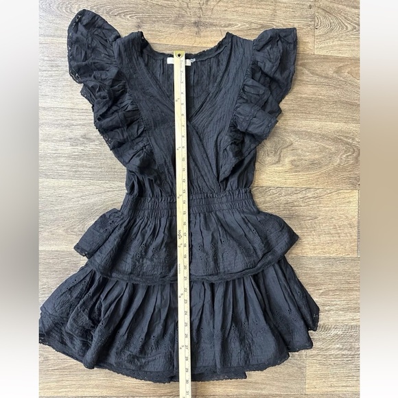 LOVESHACKFANCY GWEN MINI DRESS SIZE XS BLACK - Picture 11 of 12